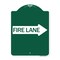 Signmission Designer Series Sign-Fire Lane Right Arrow, Green & White Aluminum Sign, 18" x 24", GW-1824-24391 A-DES-GW-1824-24391 - alternate 1